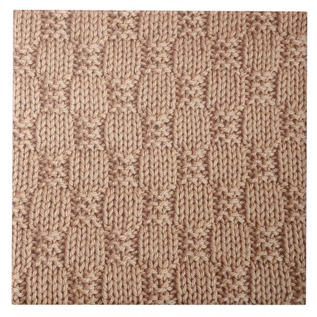 Bubble Knit Stitch Pattern by Shirley Taylor Ceramic Tile (Front)