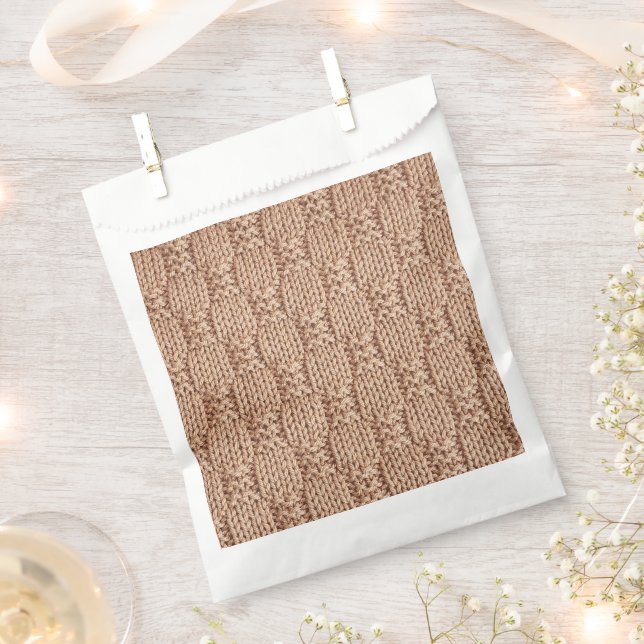 Bubble Knit Stitch Pattern by Shirley Taylor Favour Bag (Clipped)