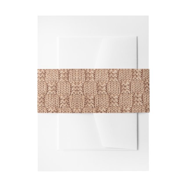 Bubble Knit Stitch Pattern by Shirley Taylor Invitation Belly Band (Front Example)