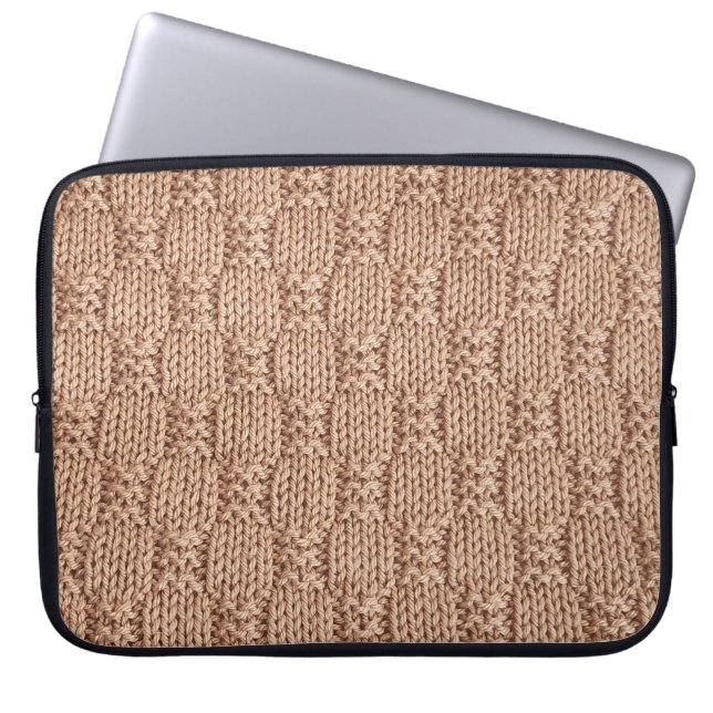 Bubble Knit Stitch Pattern by Shirley Taylor Laptop Sleeve (Front)