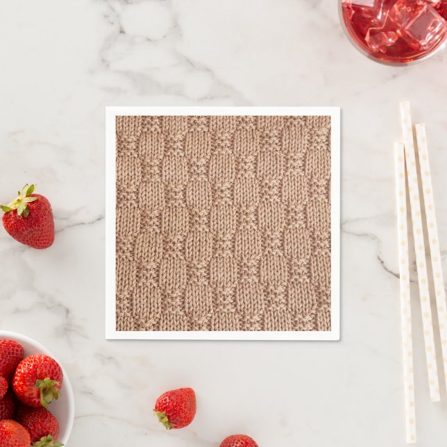 Bubble Knit Stitch Pattern by Shirley Taylor Napkin (Insitu)