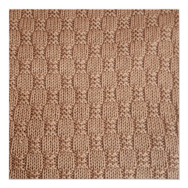 Bubble Knit Stitch Pattern by Shirley Taylor Poster (Front)