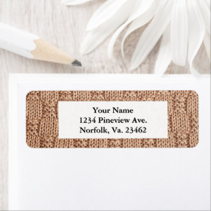 Bubble Knit Stitch Pattern by Shirley Taylor Return Address Label