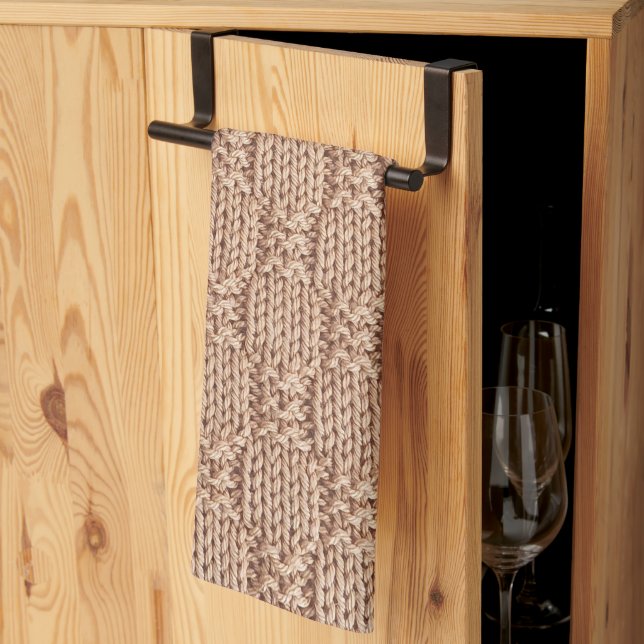 Bubble Knit Stitch Pattern by Shirley Taylor Tea Towel (Thirds Fold)