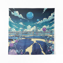 Bubble Landscape Wall Art Tapestry