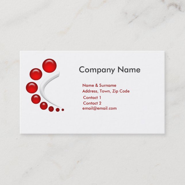 Bubble Logo Business Card (Front)