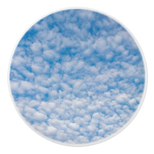 Bubble Mammatus Clouds Blue Sky Nature Photography Ceramic Knob