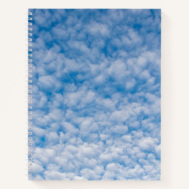 Bubble Mammatus Clouds Blue Sky Nature Photography Notebook (Front)