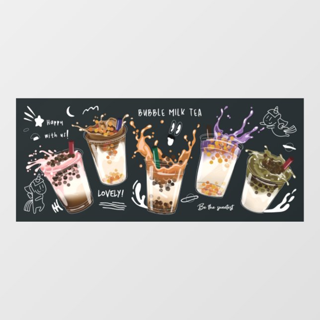 Bubble Milk Tea Pearl Milk Tea Boba Tea (Sheet)