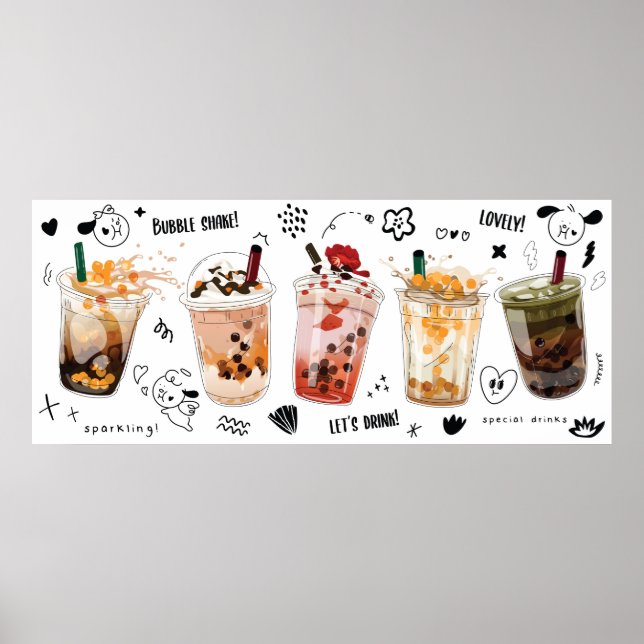 Bubble milk tea poster (Front)
