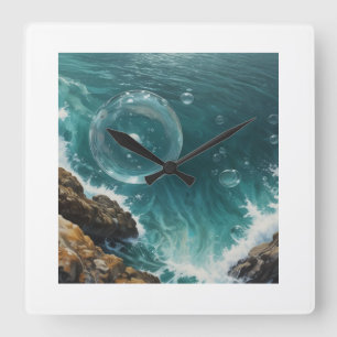 Bubble Ocean Wall Clock