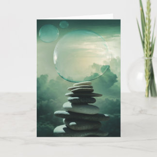Bubble on Stones Card