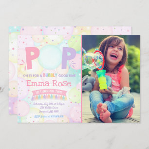 Bubble Party Birthday Invitation Bubbly Birthday