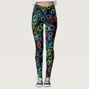 bubble pattern 02.b Black BG Leggings