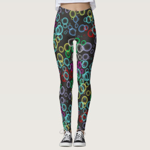bubble pattern 02.b DGrey BG Leggings