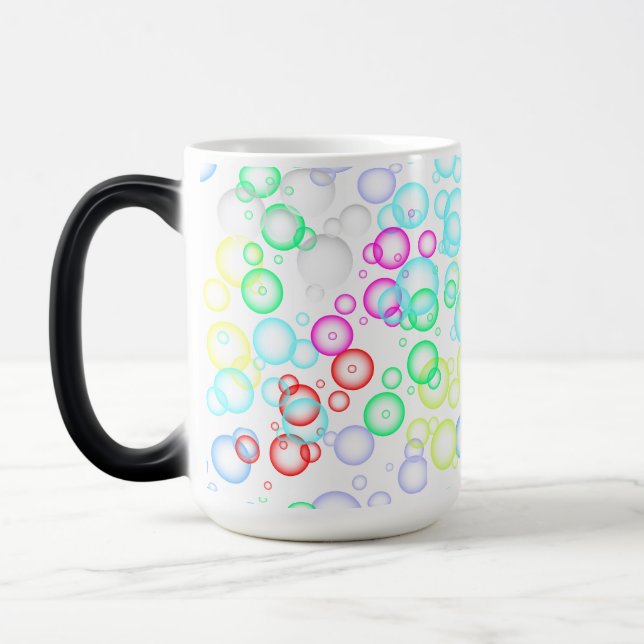 bubble pattern 02.b White BG Magic Mug (Left)