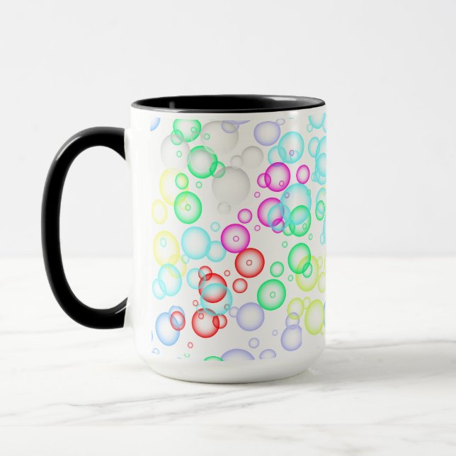bubble pattern 02.b White BG Mug (Left)