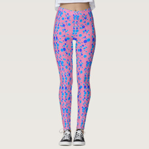 Bubble pattern C01.blue Pink BG Leggings