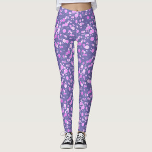 Bubble pattern C02 pink LPurple BG Leggings