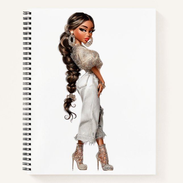 Bubble Ponytail Spiral Notebook (Front)