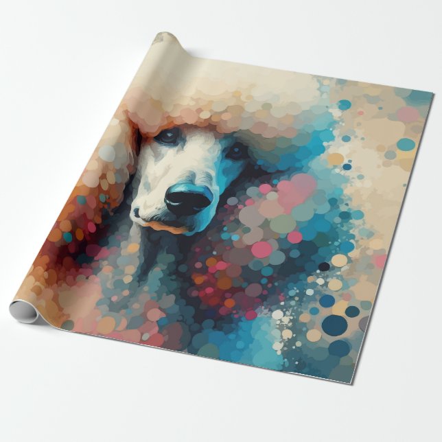 Bubble Poodle Wrapping Paper (Unrolled)