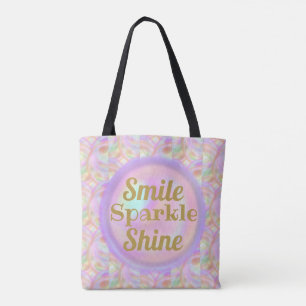 Bubble Rose Smile Sparkle Shine Motivation Pretty Tote Bag