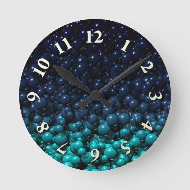 bubble round clock (Front)