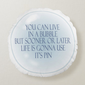 bubble round throw pillow