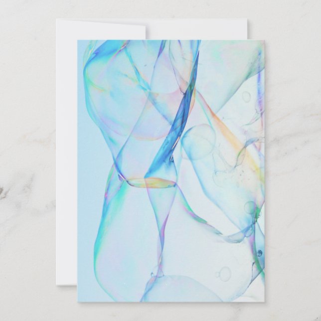 bubble sky background many bubbles thank you card (Front)