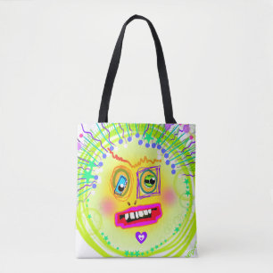 Bubble Smile Meemogie Emoji Art Tote Bag