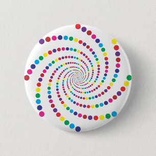 bubble spiral 6 cm round badge