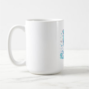 Bubble Splash Dolphin Cute Ocean Animal Custom Coffee Mug