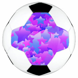 Bubble Stars Purple Soccer Ball