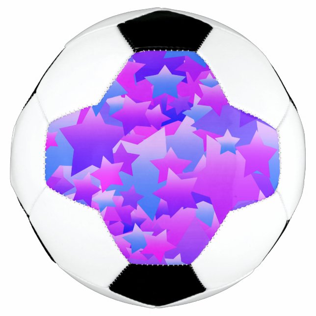 Bubble Stars Purple Soccer Ball (Front)