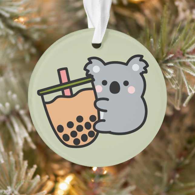 Bubble Tea and Koala Bear Ornament (Tree)