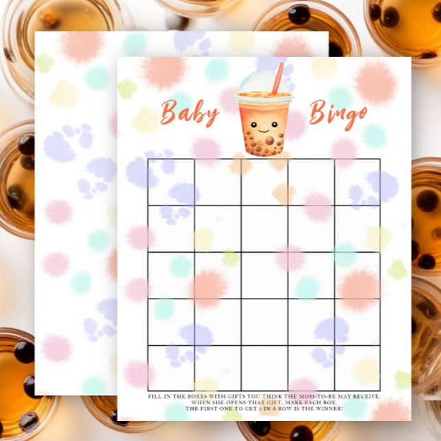 Bubble Tea Baby shower bingo game (Creator Uploaded)