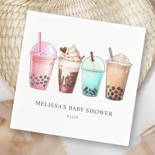 Bubble Tea Boba Baby Shower  Napkin (Creator Uploaded)