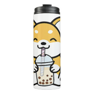 Bubble Tea Boba Corgi Thermal Tumbler