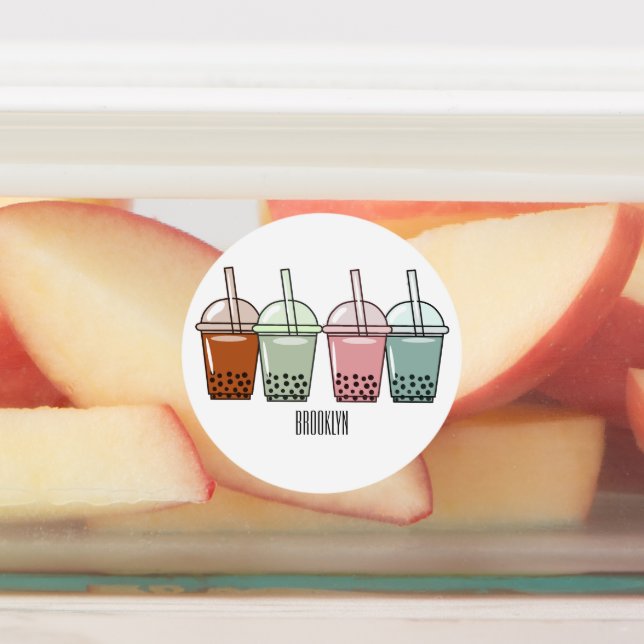 Bubble tea cartoon illustration  (Affixed)