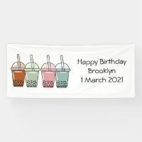 Bubble tea cartoon illustration