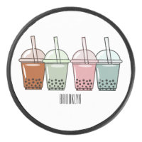 Bubble tea cartoon illustration
