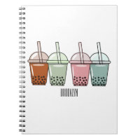 Bubble tea cartoon illustration