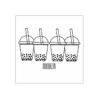 Bubble tea cartoon illustration