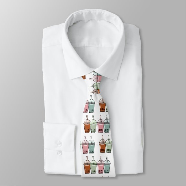 Bubble tea cartoon illustration  tie (Tied)