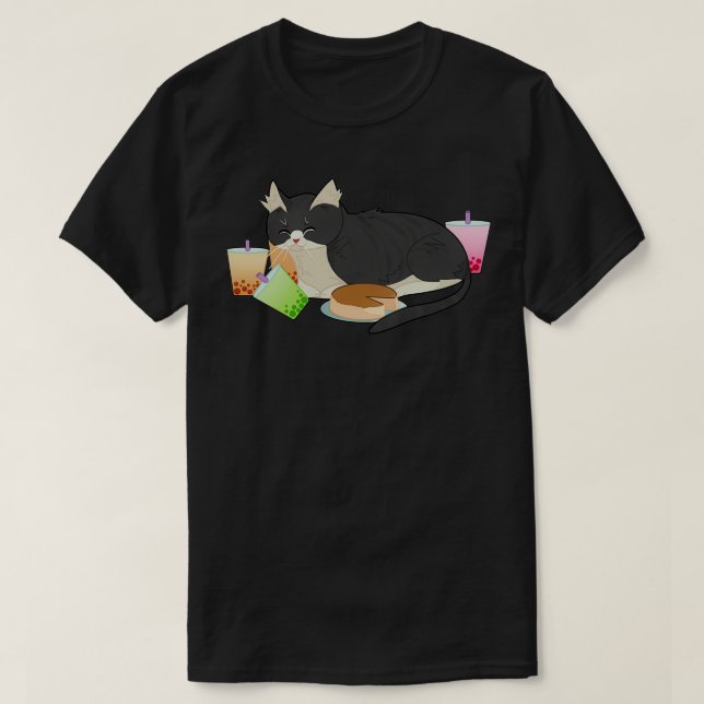Bubble Tea cat 1 T-Shirt (Design Front)