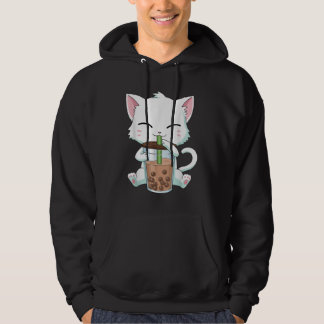  Bubble Tea Cat Boba Bubble Drinkers Cat Lovers Hoodie