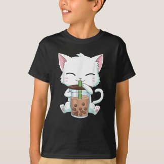  Bubble Tea Cat Boba Bubble Drinkers Cat Lovers T-Shirt