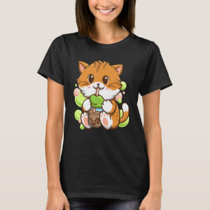 Bubble Tea Cat Boba Tea Drinker Tapioca Balls cat T-Shirt