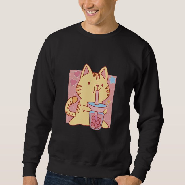 Bubble Tea  Cats Sweatshirt (Front)