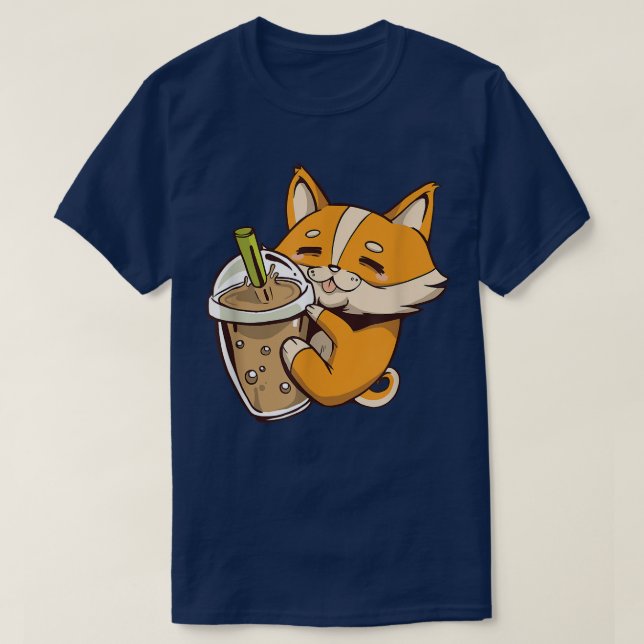 Bubble Tea Corgi Dog Boba  T-Shirt
